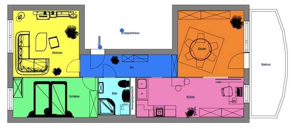 Pronájem bytu 3+1 63 m², Basedowstraße 9, Sömmerda, Durynsko Pronájem bytu 3+1 63 m², Basedowstraße 9, Sömmerda, Durynsko