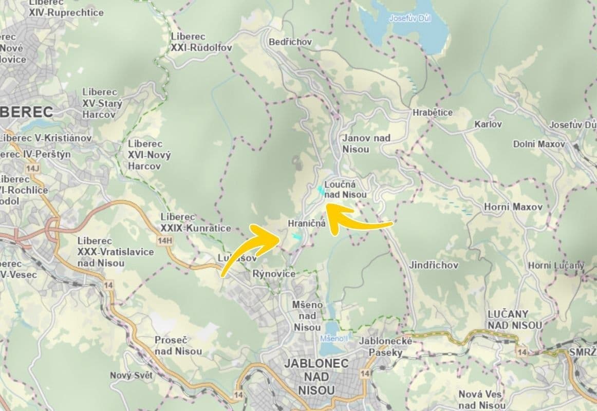 Prodej pozemku 21.282 m², Janov nad Nisou, Liberecký kraj Prodej pozemku 21.282 m², Janov nad Nisou, Liberecký kraj