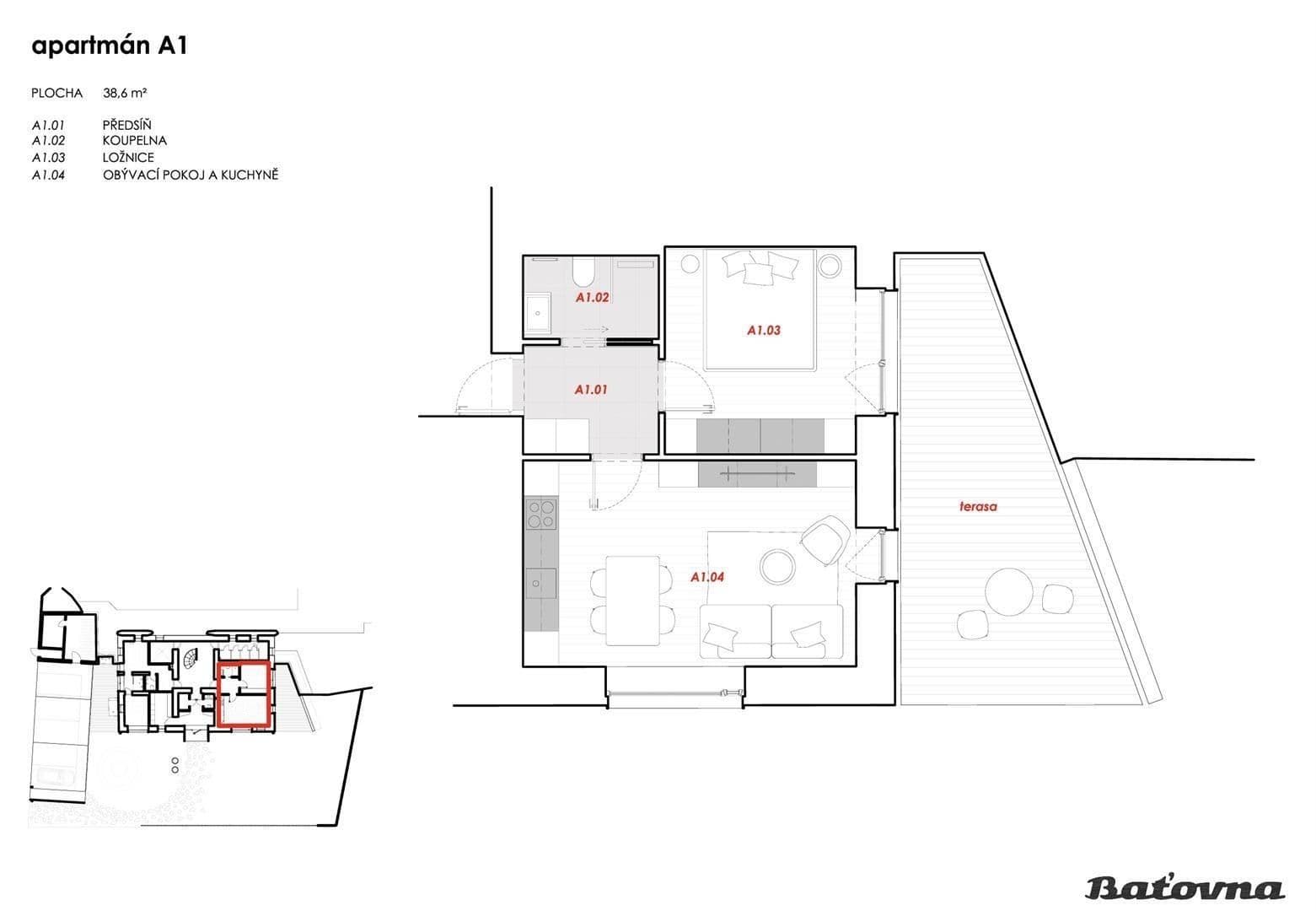 Pronájem bytu 2+kk 39 m², Vacov, Jihočeský kraj Pronájem bytu 2+kk 39 m², Vacov, Jihočeský kraj