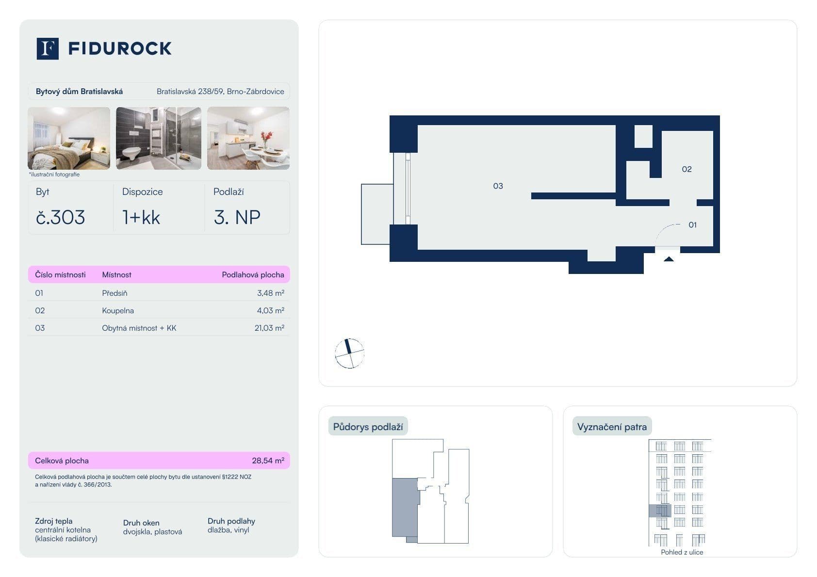 Prodej bytu 1+kk 32 m², Bratislavská, Brno, Jihomoravský kraj Prodej bytu 1+kk 32 m², Bratislavská, Brno, Jihomoravský kraj