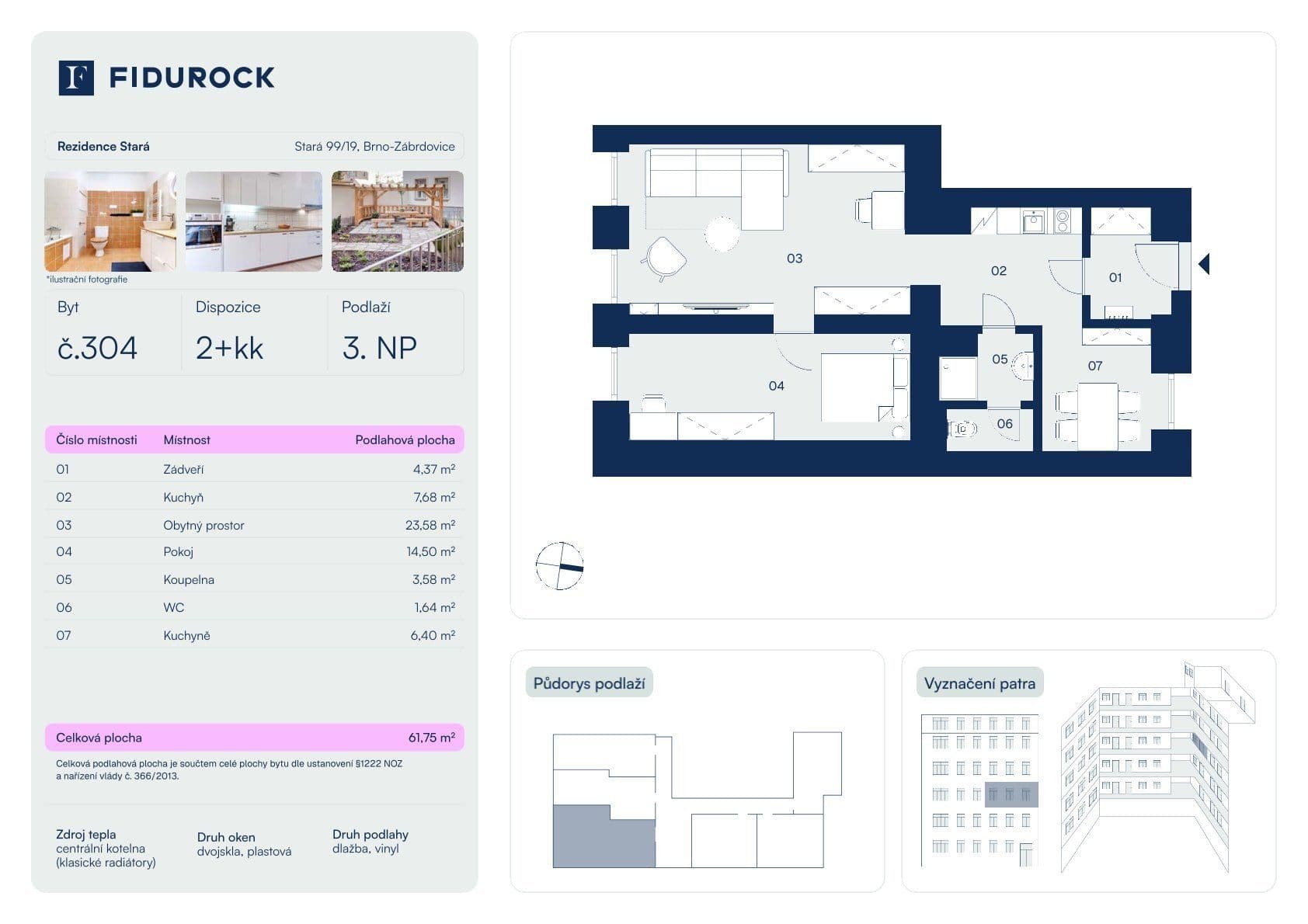 Prodej bytu 2+kk 68 m², Stará, Brno, Jihomoravský kraj Prodej bytu 2+kk 68 m², Stará, Brno, Jihomoravský kraj