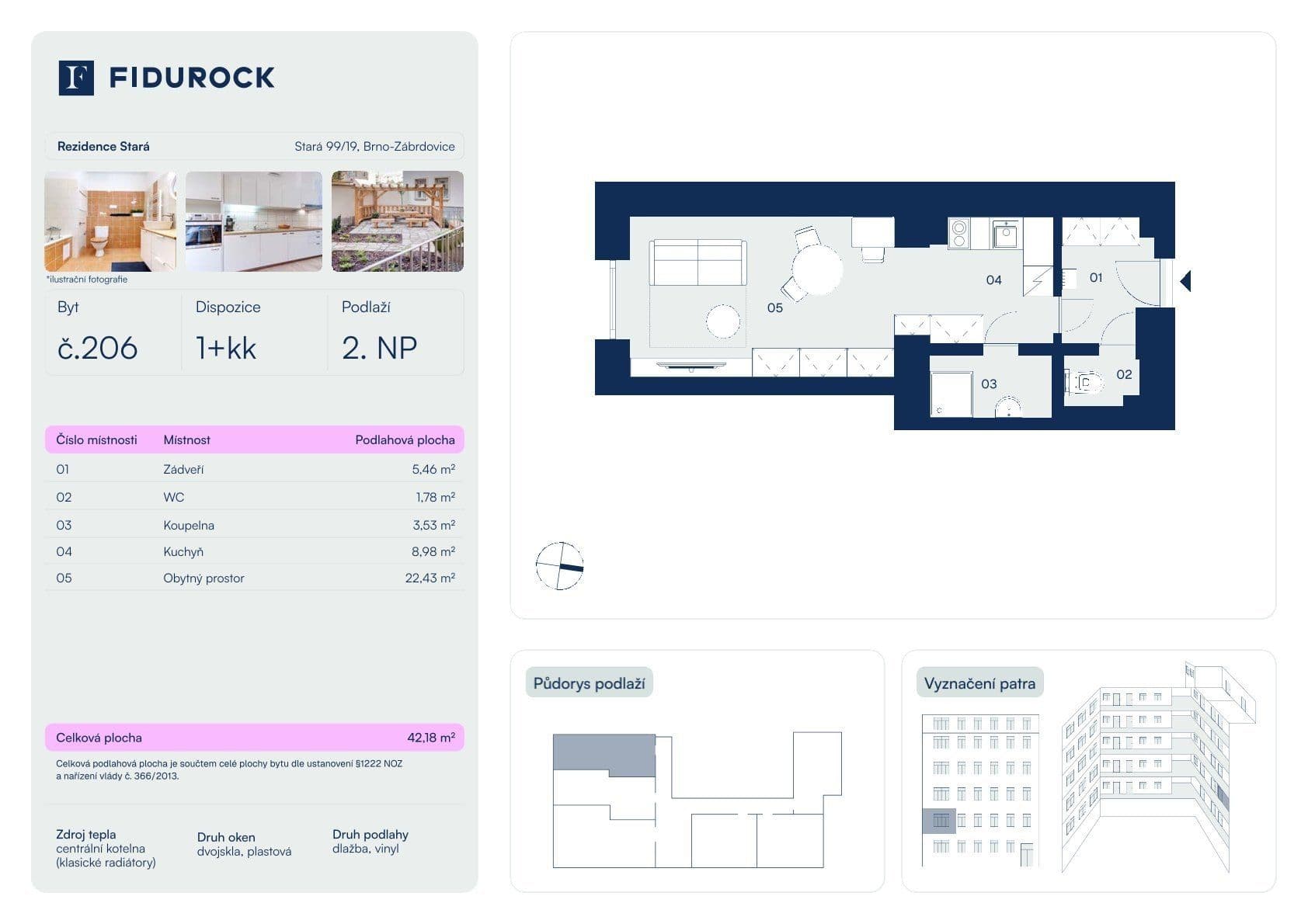 Prodej bytu 1+kk 45 m², Stará, Brno, Jihomoravský kraj Prodej bytu 1+kk 45 m², Stará, Brno, Jihomoravský kraj