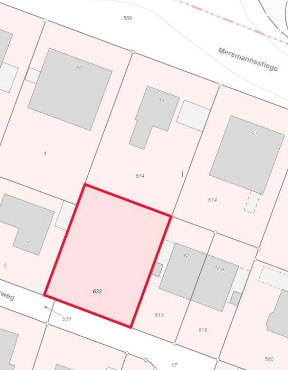 Prodej pozemku 617 m², Mersmannsstiege / Daimlerweg, Münster, Severní Porýní-Vestfálsko Prodej pozemku 617 m², Mersmannsstiege / Daimlerweg, Münster, Severní Porýní-Vestfálsko