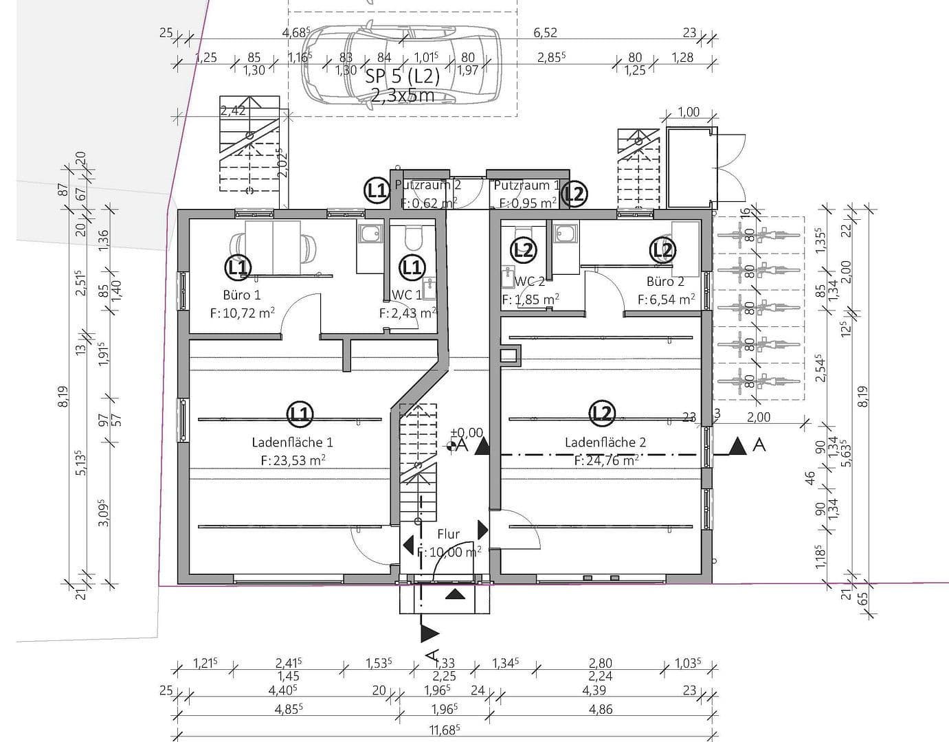 Pronájem nebytového prostoru 34 m², Braunstraße 23, Michelstadt, Hessen Pronájem nebytového prostoru 34 m², Braunstraße 23, Michelstadt, Hessen