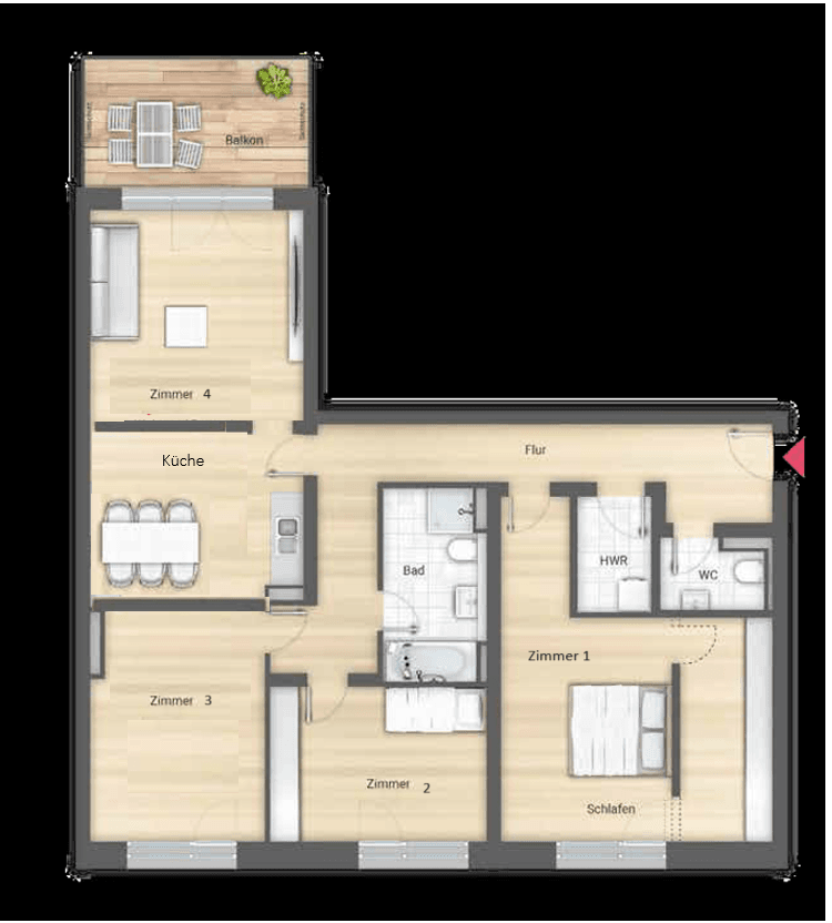 Pronájem bytu  22 m², Schuckertstraße 19, Fürth, Bavorsko Pronájem bytu  22 m², Schuckertstraße 19, Fürth, Bavorsko