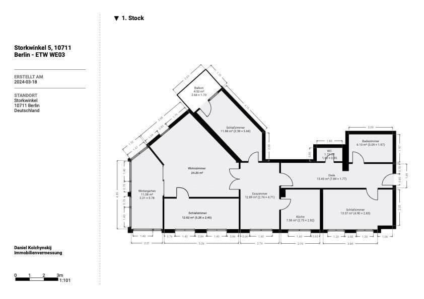Prodej bytu 5+1 119 m², Storkwinkel 5, Berlin, Berlín Prodej bytu 5+1 119 m², Storkwinkel 5, Berlin, Berlín
