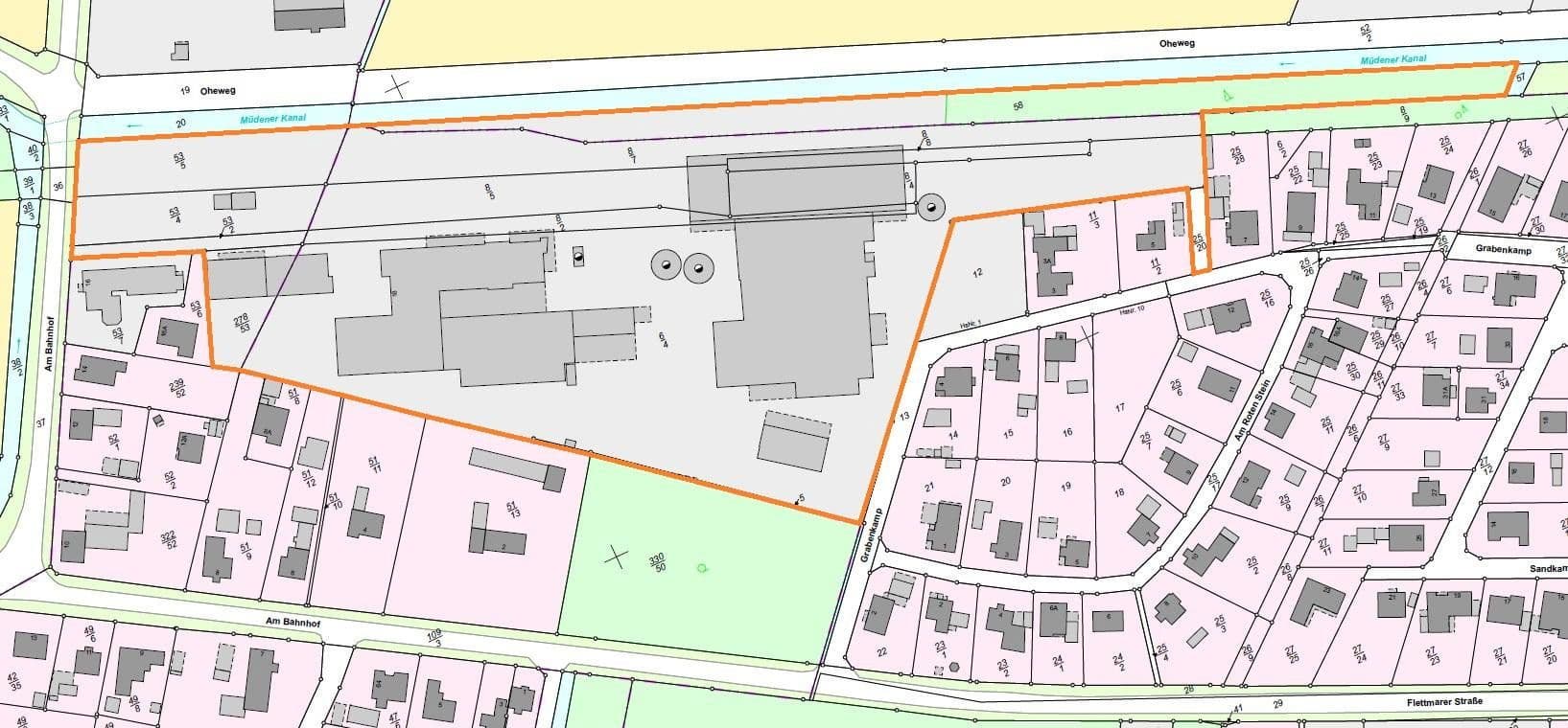 Prodej pozemku 2.500 m², Am Bahnhof 18, Müden (Aller), Dolní Sasko Prodej pozemku 2.500 m², Am Bahnhof 18, Müden (Aller), Dolní Sasko