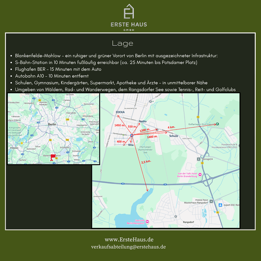 Prodej domu 170 m², pozemek 508 m², Rembrandtstraße 67, Blankenfelde-Mahlow, Braniborsko Prodej domu 170 m², pozemek 508 m², Rembrandtstraße 67, Blankenfelde-Mahlow, Braniborsko