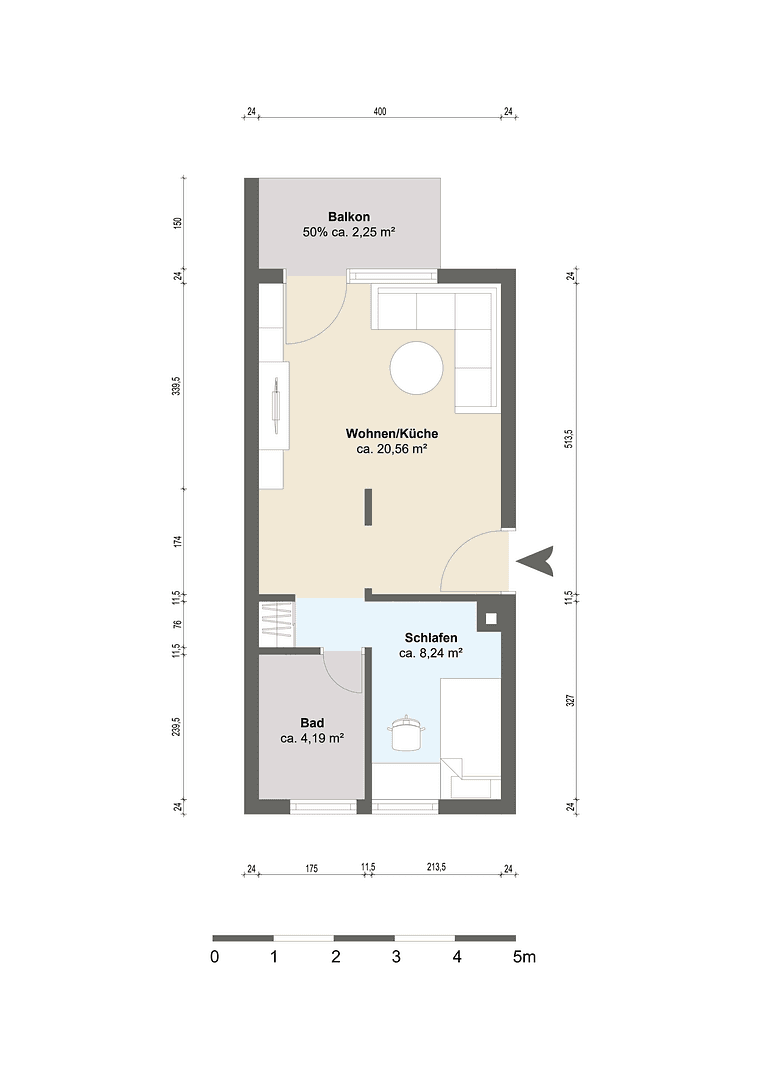 Prodej bytu 2+1 35 m², Talstr. 18/1, Untergruppenbach, Bádensko-Württembersko Prodej bytu 2+1 35 m², Talstr. 18/1, Untergruppenbach, Bádensko-Württembersko