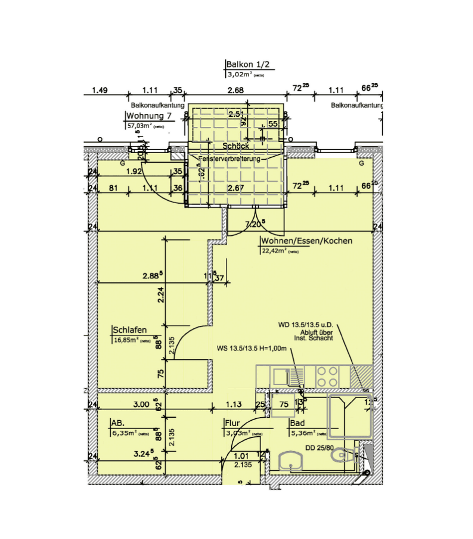 Pronájem bytu 2+1 58 m², Dieckmannstraße 144, Münster, Severní Porýní-Vestfálsko Pronájem bytu 2+1 58 m², Dieckmannstraße 144, Münster, Severní Porýní-Vestfálsko