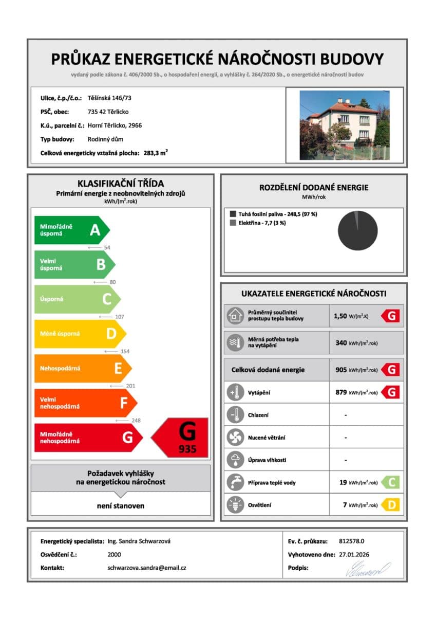 Prodej domu 260 m², pozemek 1.935 m², Těšínská, Těrlicko, Moravskoslezský kraj Prodej domu 260 m², pozemek 1.935 m², Těšínská, Těrlicko, Moravskoslezský kraj