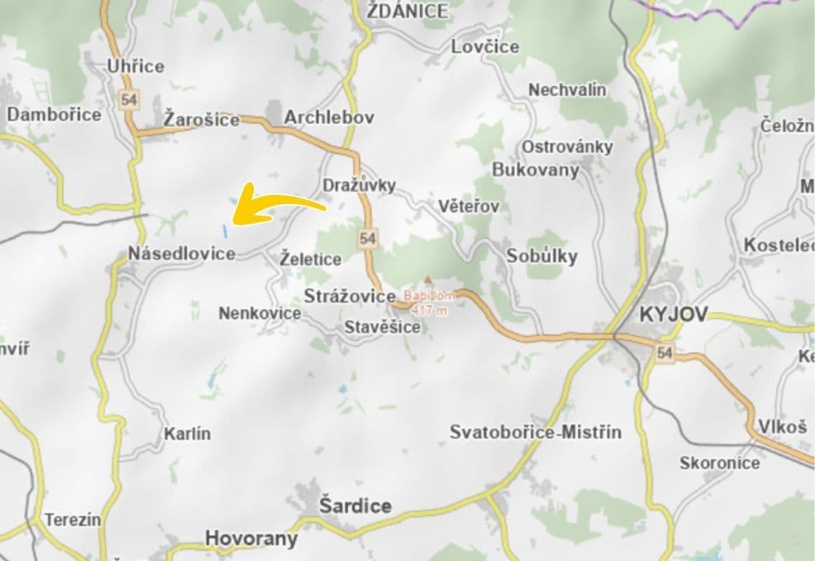 Prodej pozemku 290 m², Želetice, Jihomoravský kraj Prodej pozemku 290 m², Želetice, Jihomoravský kraj