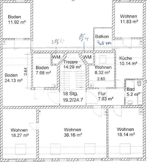 Pronájem bytu 5+1 118 m², Thomasiusstraße 7, Halle, Sasko-Anhaltsko Pronájem bytu 5+1 118 m², Thomasiusstraße 7, Halle, Sasko-Anhaltsko
