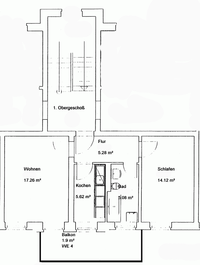 Pronájem bytu 2+1 50 m², Lassallestraße 8, Cvikov, Sasko Pronájem bytu 2+1 50 m², Lassallestraße 8, Cvikov, Sasko