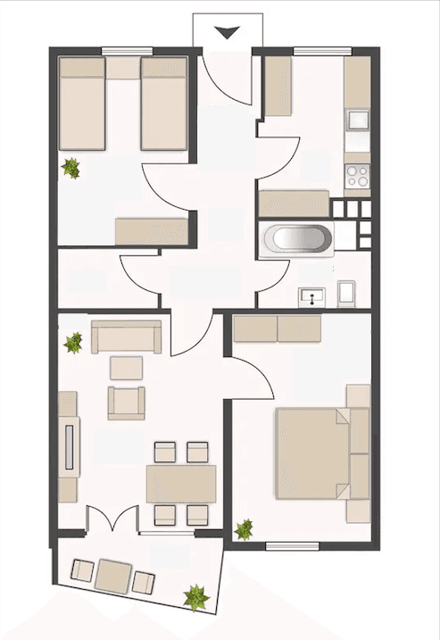 Prodej bytu 3+1 64 m², Augsburg, Bavorsko Prodej bytu 3+1 64 m², Augsburg, Bavorsko