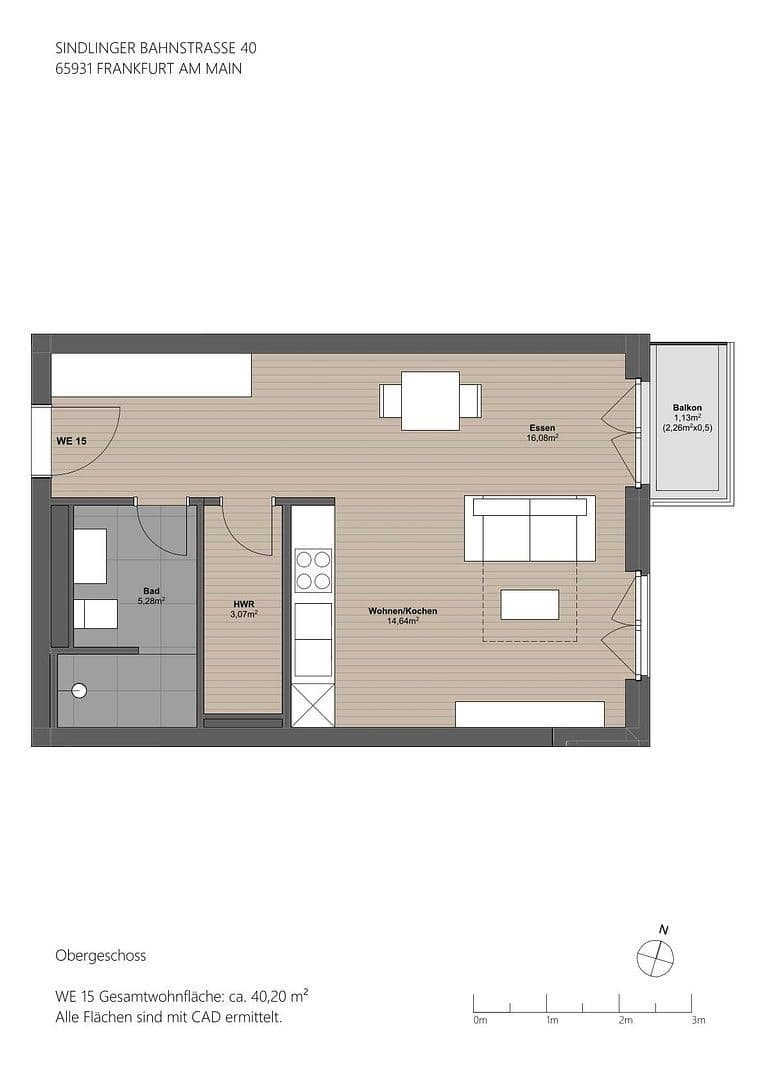 Pronájem bytu 1+1 41 m², Frankfurt, Hessen Pronájem bytu 1+1 41 m², Frankfurt, Hessen