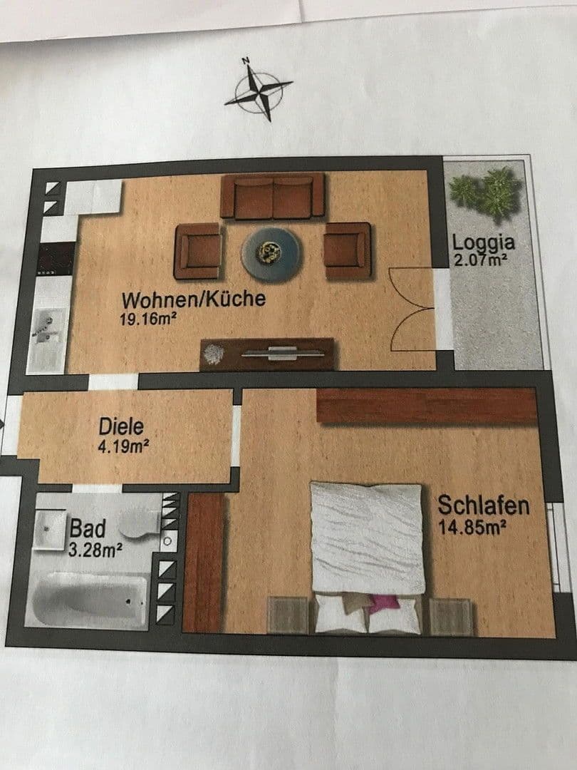 Pronájem bytu 2+1 44 m², Martin Behaim Str. 2, München, Bavorsko Pronájem bytu 2+1 44 m², Martin Behaim Str. 2, München, Bavorsko