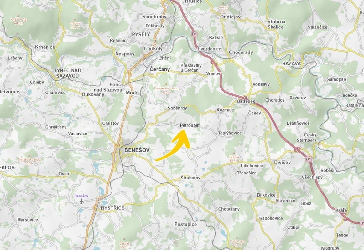 Prodej pozemku 113 m², Petroupim, Středočeský kraj Prodej pozemku 113 m², Petroupim, Středočeský kraj