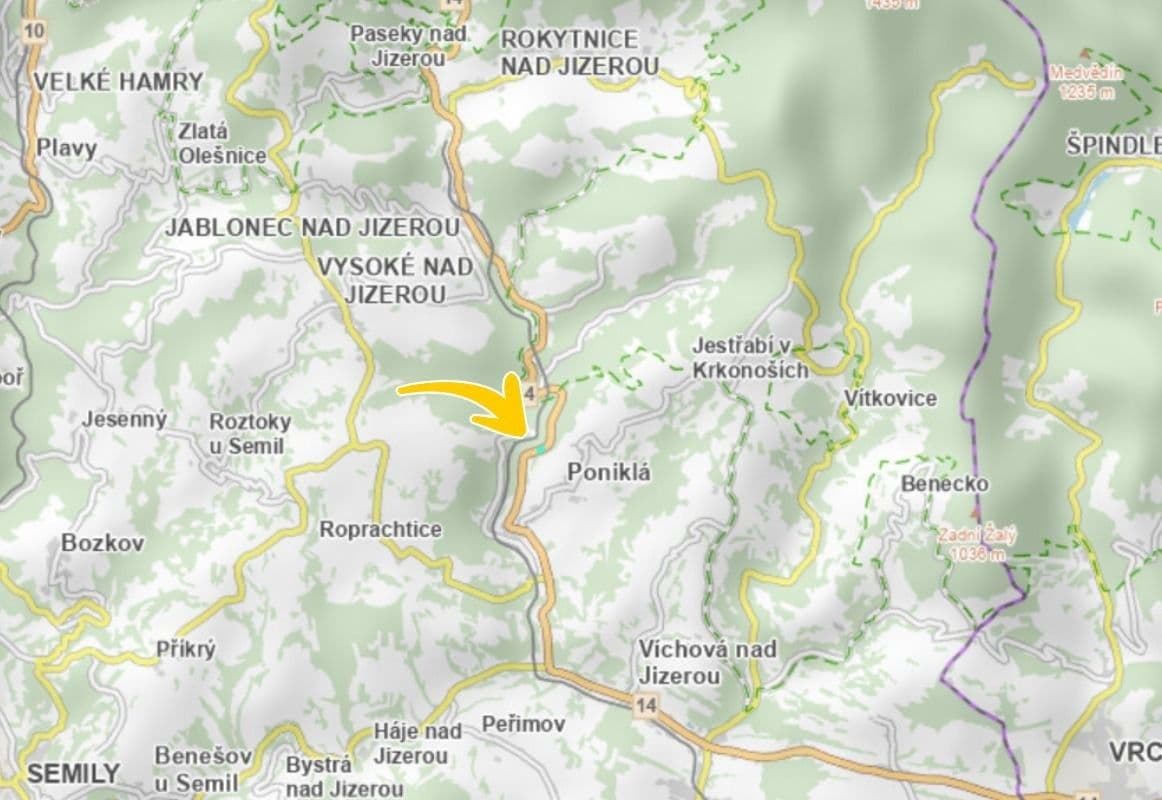 Prodej pozemku 11.614 m², Poniklá, Liberecký kraj Prodej pozemku 11.614 m², Poniklá, Liberecký kraj