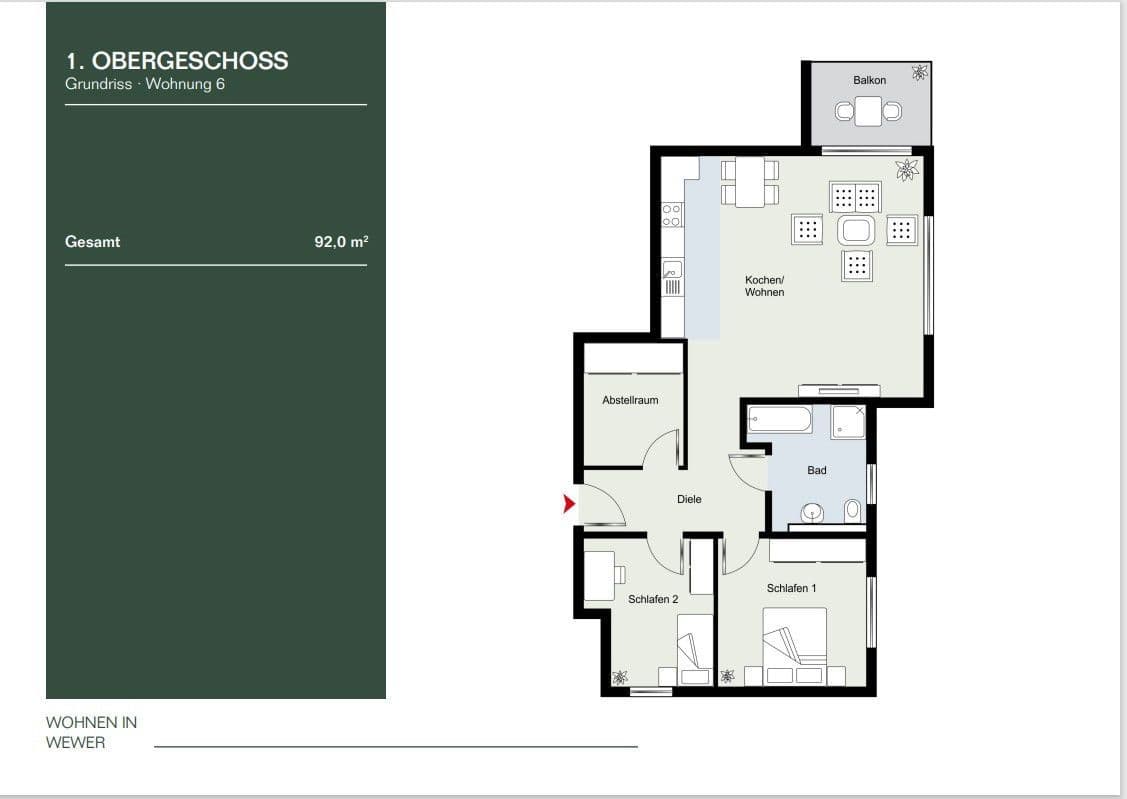 Pronájem bytu 3+1 92 m², Hinter den Höfen 2, Paderborn, Severní Porýní-Vestfálsko Pronájem bytu 3+1 92 m², Hinter den Höfen 2, Paderborn, Severní Porýní-Vestfálsko