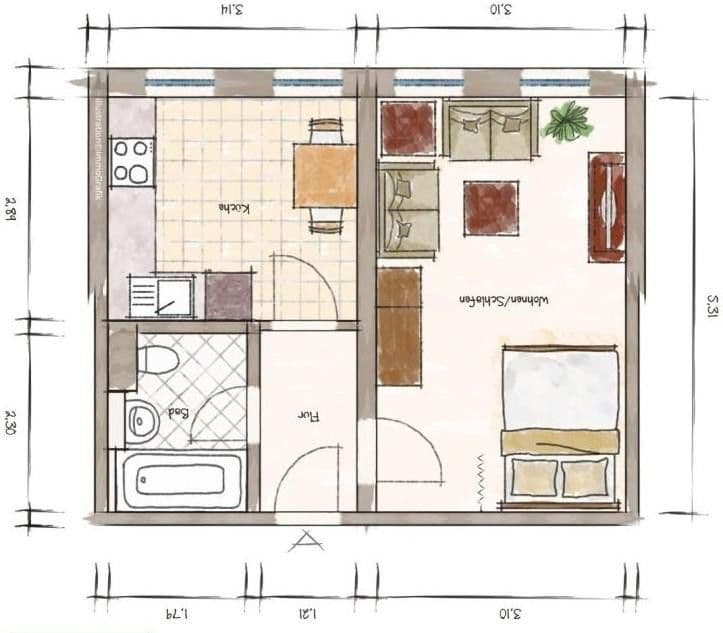 Pronájem bytu 1+1 33 m², Taubestraße 17, Leipzig, Sasko Pronájem bytu 1+1 33 m², Taubestraße 17, Leipzig, Sasko