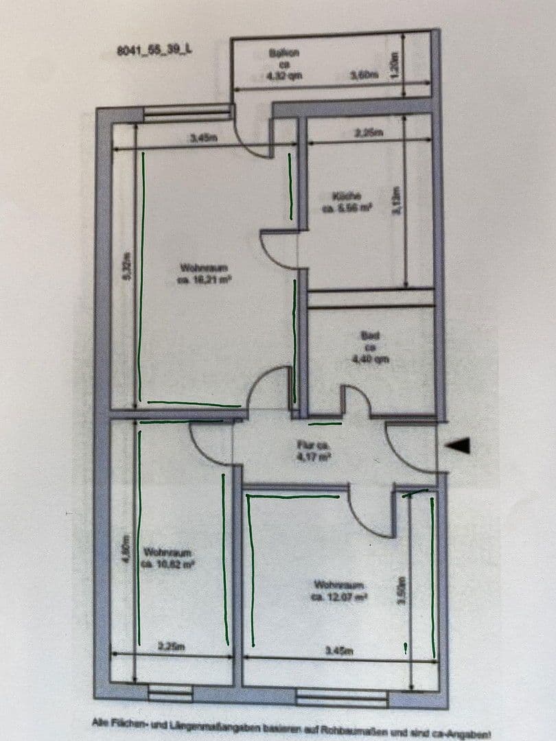 Pronájem bytu 3+1 55 m², Ernst-Thälmann-Ring 63, Greifswald, Mecklenburg-Vorpommern Pronájem bytu 3+1 55 m², Ernst-Thälmann-Ring 63, Greifswald, Mecklenburg-Vorpommern