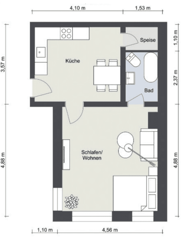 Pronájem bytu 1+kk 40 m², Talstraße 128, Schriesheim, Bádensko-Württembersko Pronájem bytu 1+kk 40 m², Talstraße 128, Schriesheim, Bádensko-Württembersko
