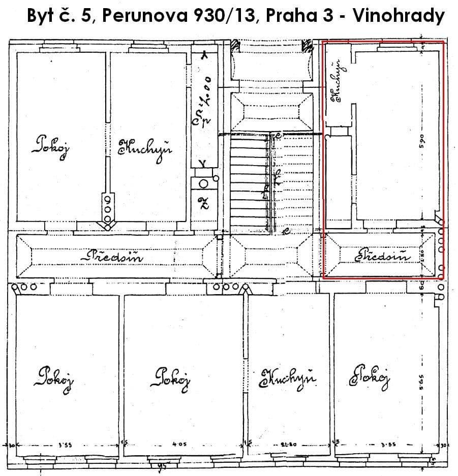 Pronájem bytu 1+kk 30 m², Perunova, Praha, Praha Pronájem bytu 1+kk 30 m², Perunova, Praha, Praha