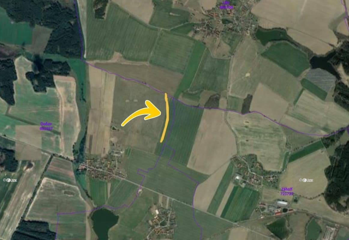 Prodej pozemku 812 m², Doňov, Jihočeský kraj Prodej pozemku 812 m², Doňov, Jihočeský kraj