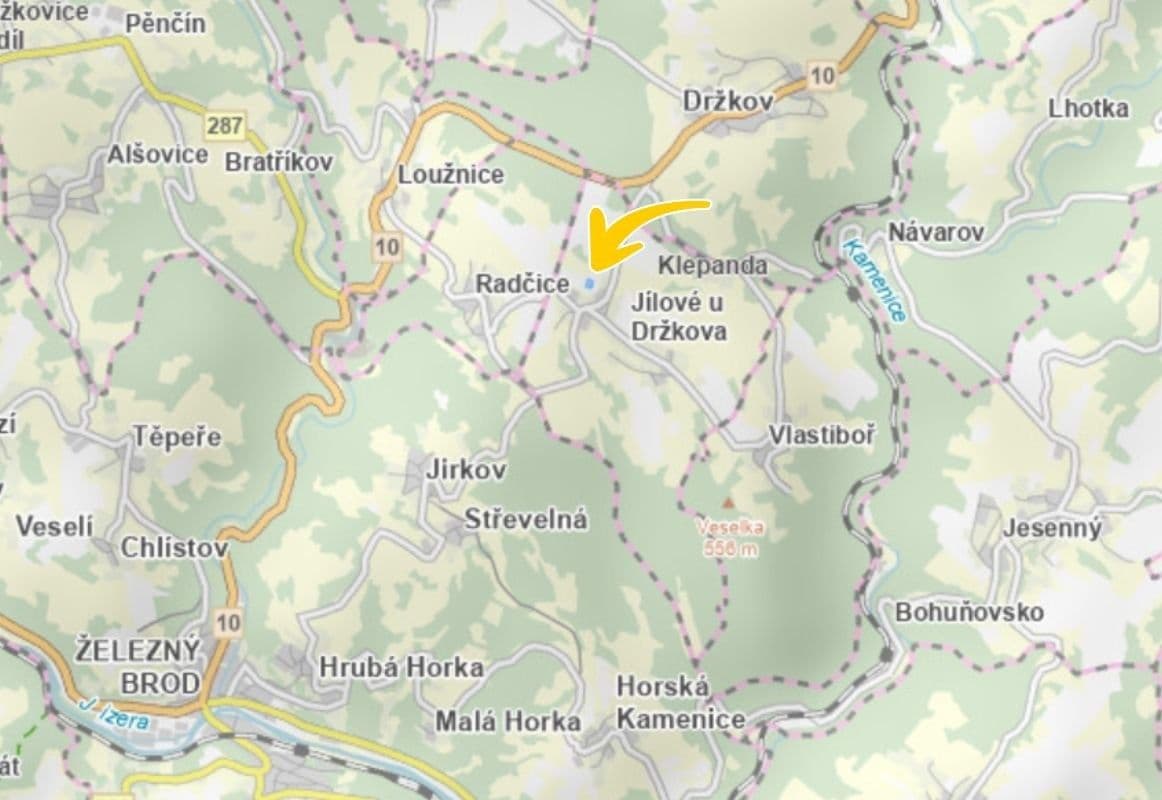 Prodej pozemku 1.082 m², Jílové u Držkova, Liberecký kraj Prodej pozemku 1.082 m², Jílové u Držkova, Liberecký kraj