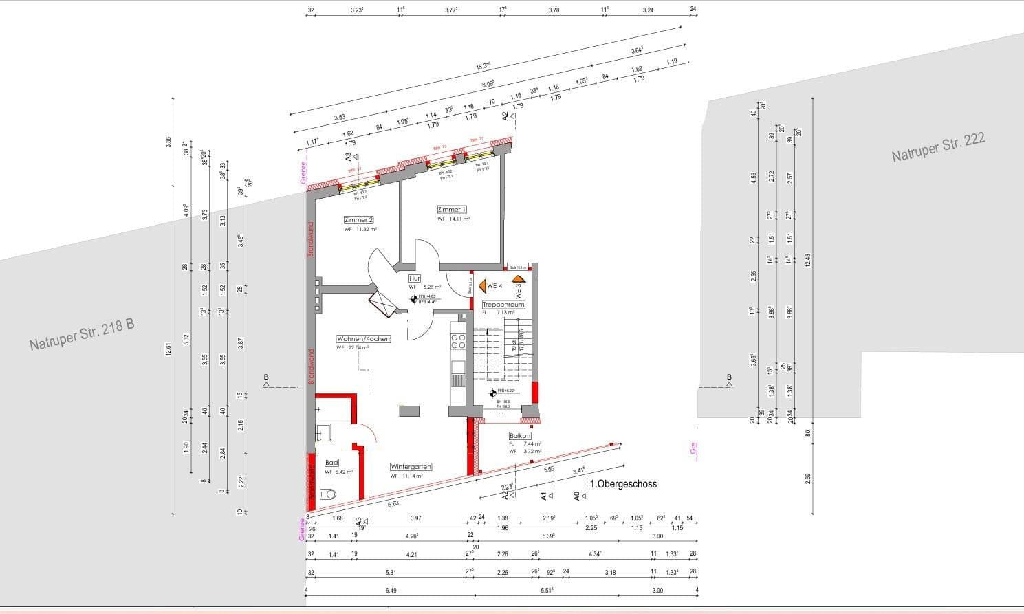Pronájem bytu 3+1 71 m², Natruper Str. 220, Osnabrück, Dolní Sasko Pronájem bytu 3+1 71 m², Natruper Str. 220, Osnabrück, Dolní Sasko