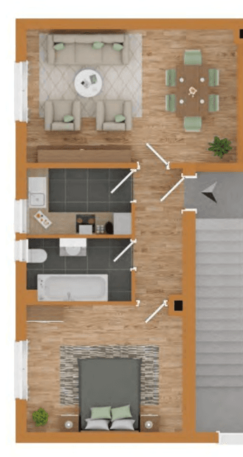Pronájem bytu 2+1 53 m², Flottmannstraße 90, Herne, Severní Porýní-Vestfálsko Pronájem bytu 2+1 53 m², Flottmannstraße 90, Herne, Severní Porýní-Vestfálsko