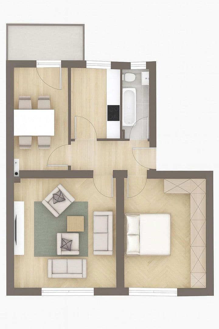 Prodej bytu 3+kk 59 m², Essen, Severní Porýní-Vestfálsko Prodej bytu 3+kk 59 m², Essen, Severní Porýní-Vestfálsko