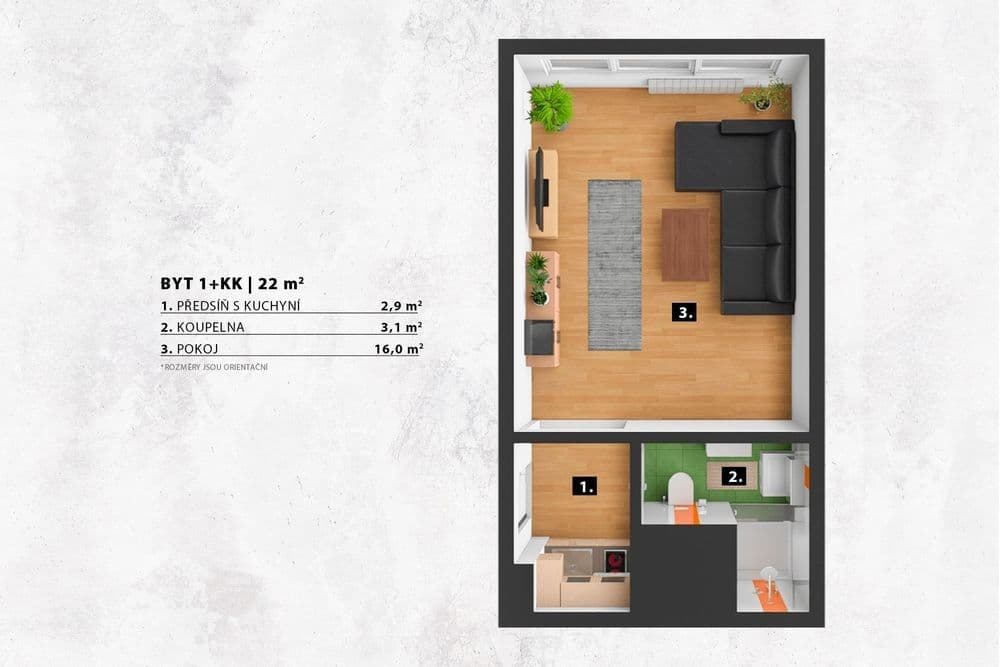 Pronájem bytu 1+kk 22 m², Přetlucká, Praha, Praha Pronájem bytu 1+kk 22 m², Přetlucká, Praha, Praha