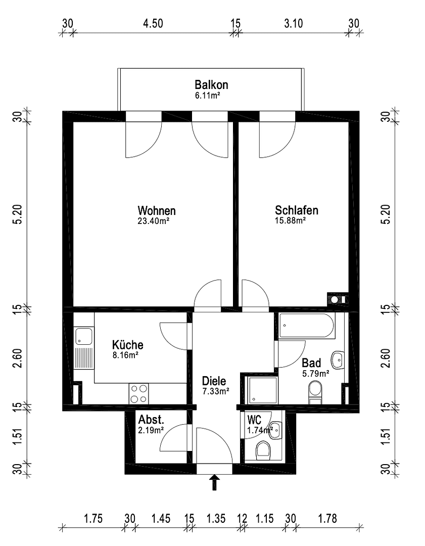 Pronájem bytu 2+1 66 m², Mittenwalder Str. 11, Kochel am See, Bavorsko Pronájem bytu 2+1 66 m², Mittenwalder Str. 11, Kochel am See, Bavorsko