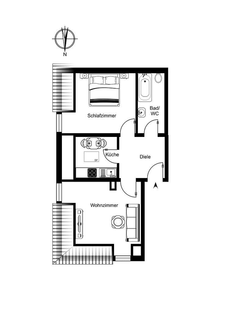 Prodej bytu 2+1 43 m², Kernerstr., Stuttgart, Bádensko-Württembersko Prodej bytu 2+1 43 m², Kernerstr., Stuttgart, Bádensko-Württembersko