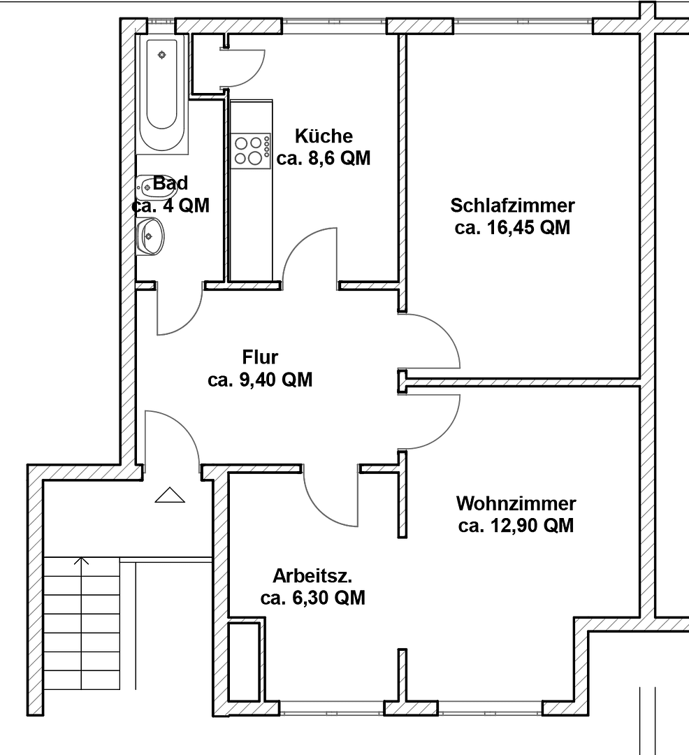 Pronájem bytu 2+kk 57 m², Friedrich-Ebert-Str. 92, Hamburg, Hamburg Pronájem bytu 2+kk 57 m², Friedrich-Ebert-Str. 92, Hamburg, Hamburg