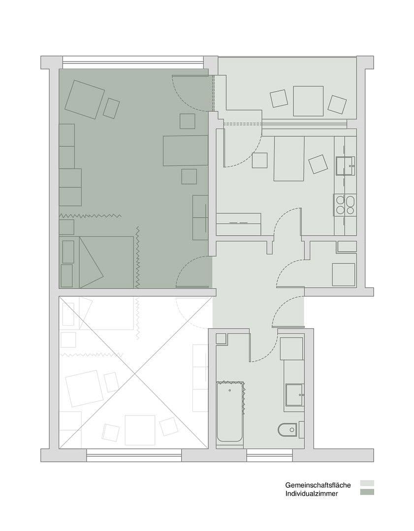 Pronájem bytu  24 m², Erlangen, Bavorsko Pronájem bytu  24 m², Erlangen, Bavorsko