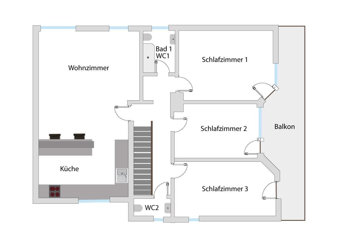 Pronájem bytu 4+1 140 m², Germeringer Straße 20, Planegg, Bavorsko Pronájem bytu 4+1 140 m², Germeringer Straße 20, Planegg, Bavorsko