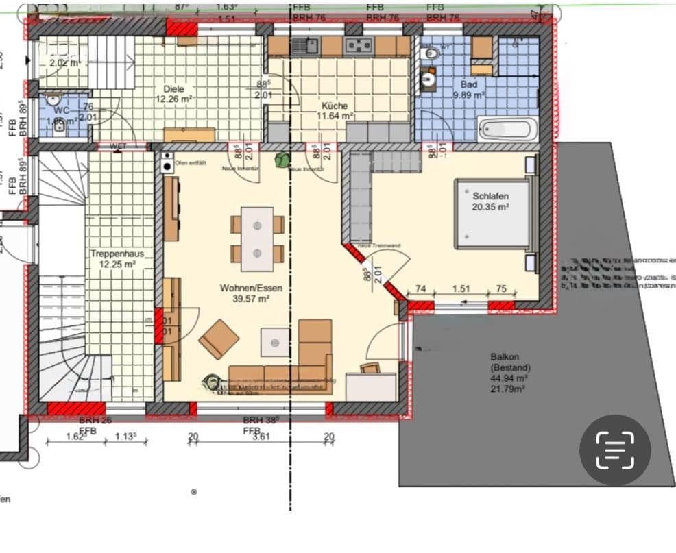 Pronájem bytu 2+1 119 m², Windsbach, Bavorsko Pronájem bytu 2+1 119 m², Windsbach, Bavorsko
