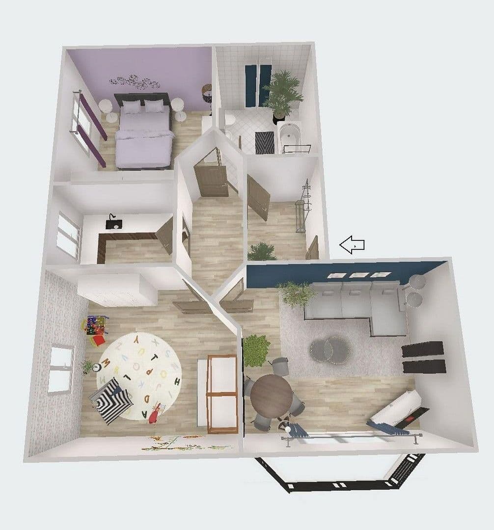 Prodej bytu 3+1 74 m², Danziger Strasse 1, Mücke, Hessen Prodej bytu 3+1 74 m², Danziger Strasse 1, Mücke, Hessen