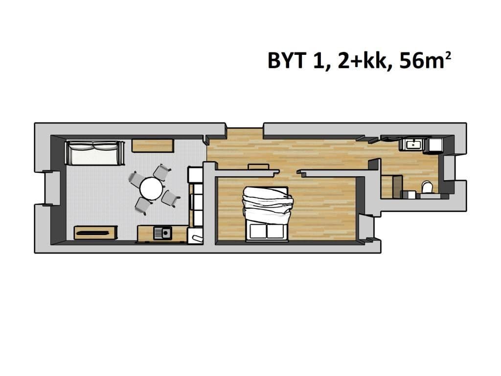 Pronájem bytu 2+kk 56 m², Koperníkova, Plzeň, Plzeňský kraj Pronájem bytu 2+kk 56 m², Koperníkova, Plzeň, Plzeňský kraj