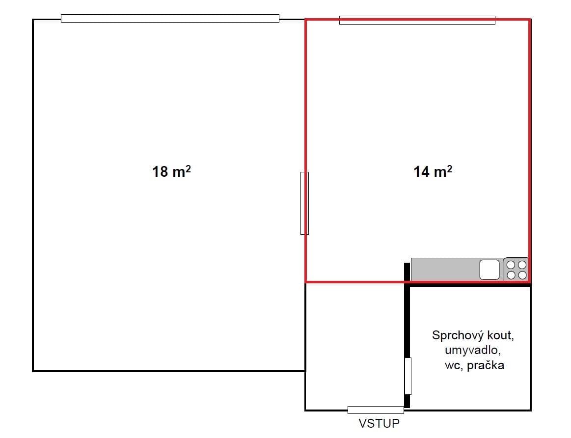 Pronájem bytu 2+kk 36 m², Rabyňská, Praha, Praha Pronájem bytu 2+kk 36 m², Rabyňská, Praha, Praha