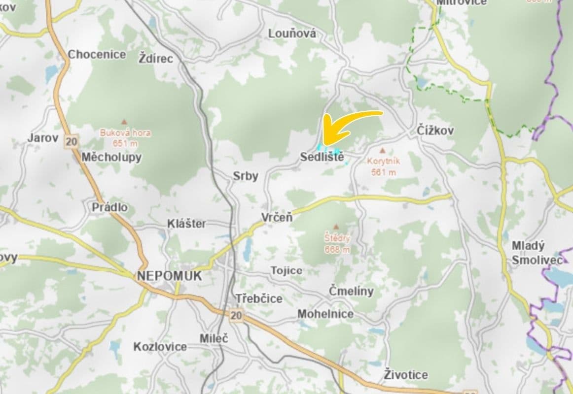 Prodej pozemku 2.155 m², Čížkov, Plzeňský kraj Prodej pozemku 2.155 m², Čížkov, Plzeňský kraj