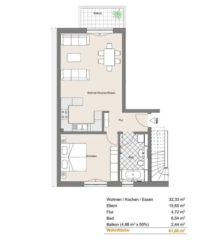 Pronájem bytu 2+1 62 m², Turnerheimstraße 70 A, Nürnberg, Bavorsko Pronájem bytu 2+1 62 m², Turnerheimstraße 70 A, Nürnberg, Bavorsko