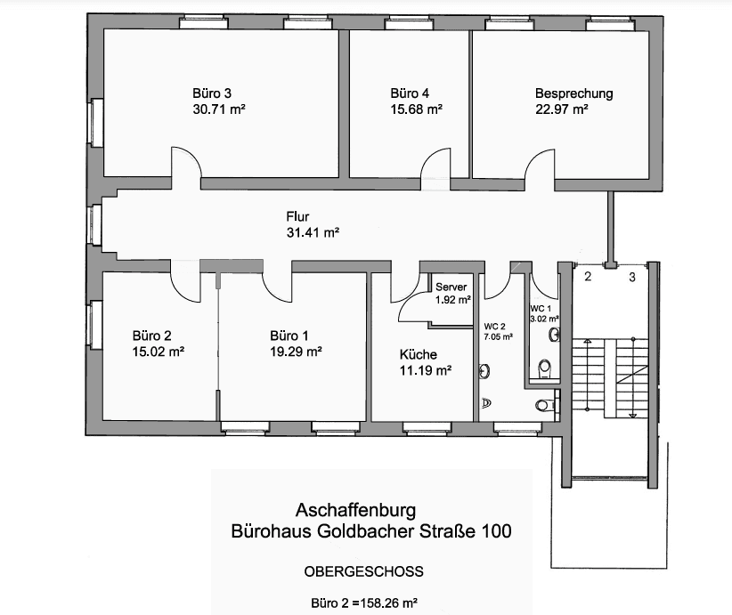 Pronájem kanceláře 158 m², Goldbacher Straße 100, Aschaffenburg, Bavorsko Pronájem kanceláře 158 m², Goldbacher Straße 100, Aschaffenburg, Bavorsko