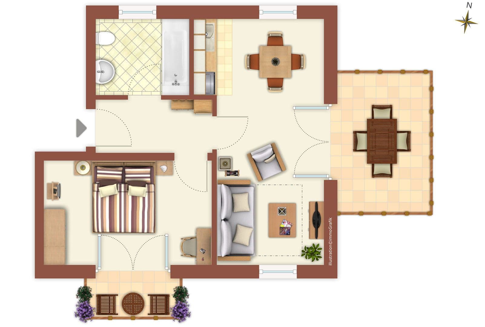 Pronájem bytu 2+1 30 m², Baderstrasse 5, Herrsching, Bavorsko Pronájem bytu 2+1 30 m², Baderstrasse 5, Herrsching, Bavorsko