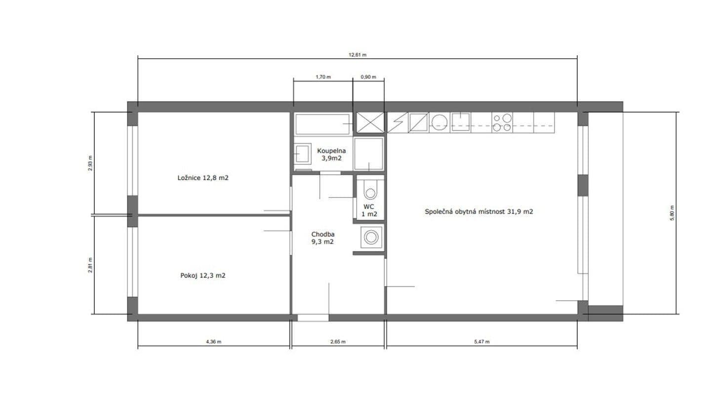 Pronájem bytu 3+kk 78 m², Ohradní, Praha, Praha Pronájem bytu 3+kk 78 m², Ohradní, Praha, Praha