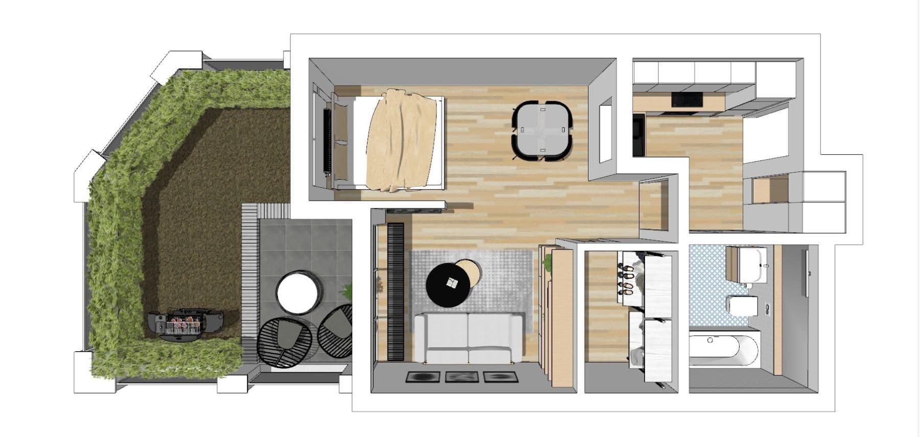 Prodej bytu 1+kk 44 m², U Vojanky, Praha, Praha Prodej bytu 1+kk 44 m², U Vojanky, Praha, Praha