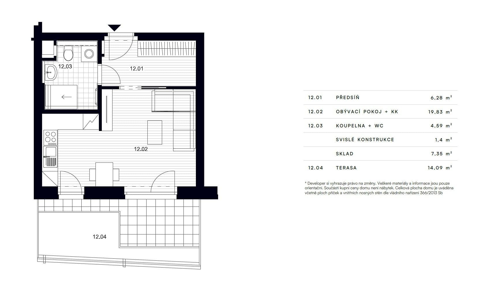 Pronájem bytu 1+kk 32 m², Pšeničná, Hořovice, Středočeský kraj Pronájem bytu 1+kk 32 m², Pšeničná, Hořovice, Středočeský kraj